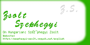 zsolt szephegyi business card